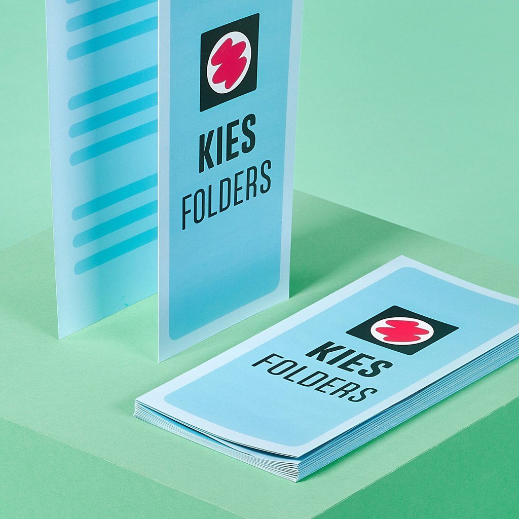 500 folders A4 drukken, eenmaal gevouwen op 170 gr MC Silk
